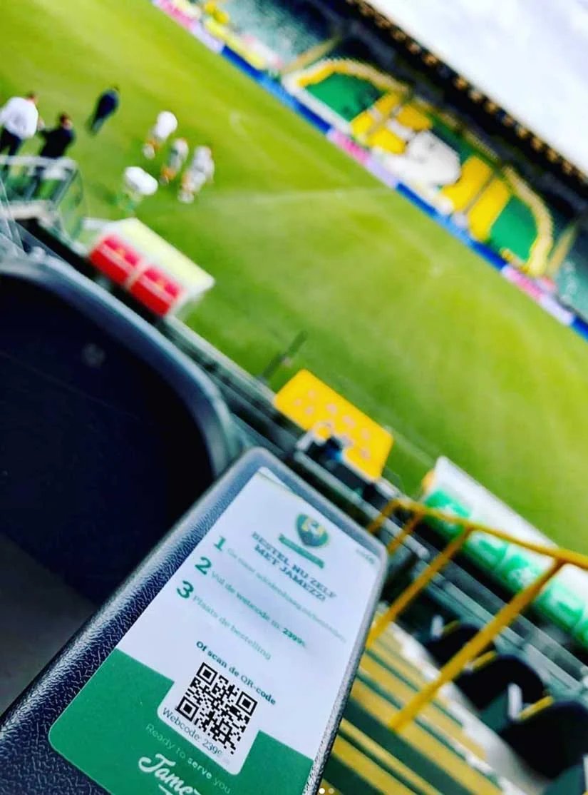ADO Den Haag stadium QR ordering - contactless ordering at large events